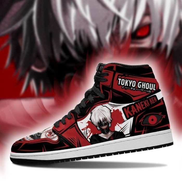 ken kaneki jordan sneakers tokyo ghoul anime high top shoes custom gearanime 3 - Tokyo Ghoul Merch