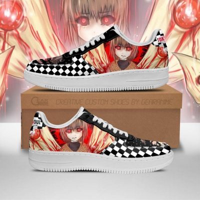 tokyo ghoul hinami air force sneakers custom checkerboard shoes anime gearanime - Tokyo Ghoul Merch Store