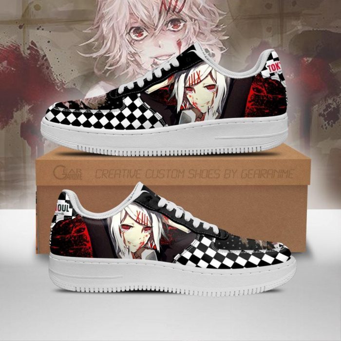 tokyo ghoul juuzou air force sneakers custom checkerboard shoes anime gearanime - Tokyo Ghoul Merch