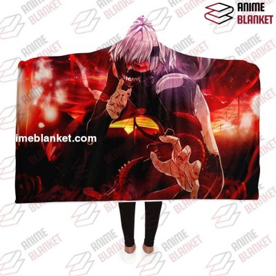 Tokyo Ghoul Hooded Blanket #07 Adult / Premium Sherpa - Aop