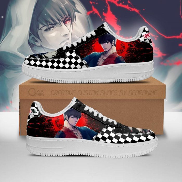 tokyo ghoul koutarou air force sneakers custom checkerboard shoes anime gearanime - Tokyo Ghoul Merch