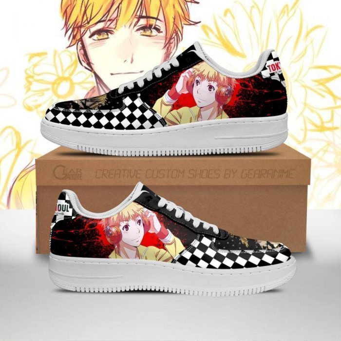 tokyo ghoul nagachika air force sneakers custom checkerboard shoes anime gearanime - Tokyo Ghoul Merch