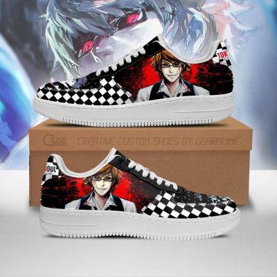tokyo ghoul nishiki air force sneakers custom checkerboard shoes anime gearanime - Tokyo Ghoul Merch Store