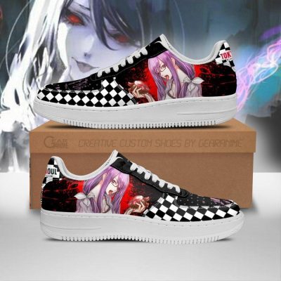tokyo ghoul rize air force sneakers custom checkerboard shoes anime gearanime - Tokyo Ghoul Merch