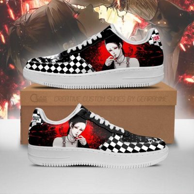 tokyo ghoul uta air force sneakers custom checkerboard shoes anime leather gearanime - Tokyo Ghoul Merch