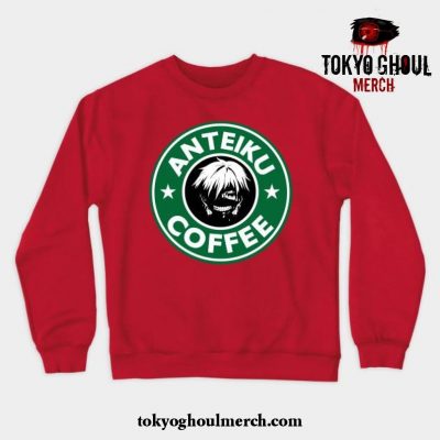 Anteiku Coffee Crewneck Sweatshirt Red / S