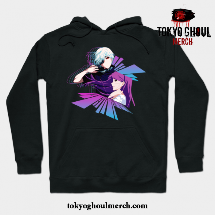 Kaneki And Rize Hoodie Black / S