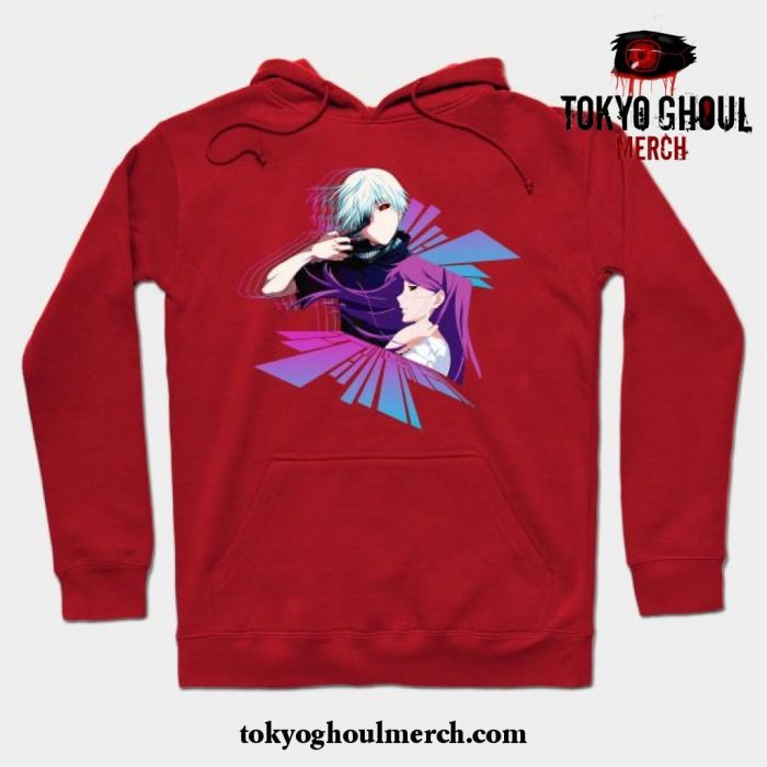 Kaneki And Rize Hoodie Red / S