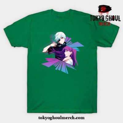 Kaneki And Rize T-Shirt Green / S