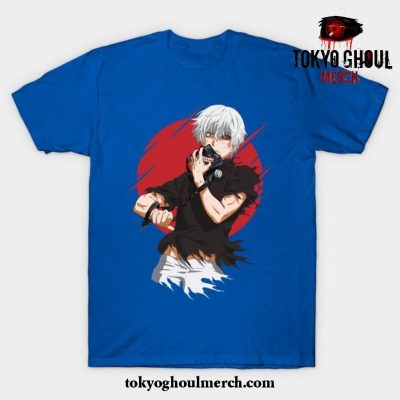 Ken Kaneki Anime Tokyo Ghoul T-Shirt Blue / S