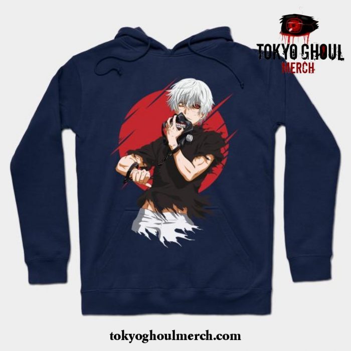 Ken Kaneki Anime Tokyo Ghoul T-Shirt Navy Blue / S