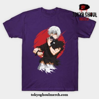 Ken Kaneki Anime Tokyo Ghoul T-Shirt Purple / S