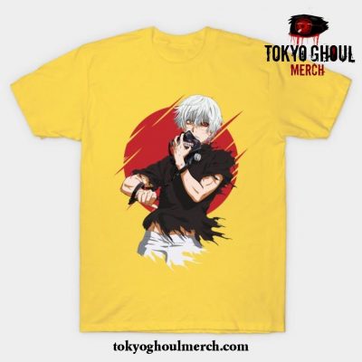 Ken Kaneki Anime Tokyo Ghoul T-Shirt Yellow / S