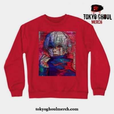 Ken Kaneki Tokyo Ghoul Crewneck Sweatshirt Red / S