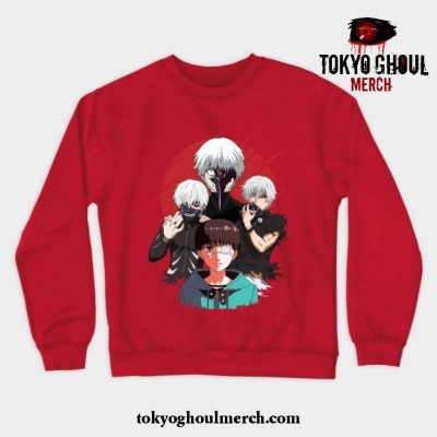 Tokyo Ghoul Kaneki Crewneck Sweatshirt Red / S