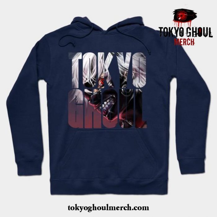 Tokyo Ghoul Logo Hoodie Navy Blue / S