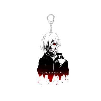 1pcs Hot Anime Keychain Tokyo Ghoul Keychain Kaneki Ken Key Chain Pendant Acrylic Anime Accessories Cartoon 2 - Tokyo Ghoul Merch