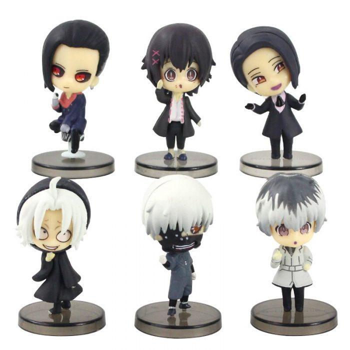 5cm 6pcs set Tokyo Ghoul re Kaneki Ken Sasaki Haise Takizawa Juuzou Uta Furuta Mini PVC 1 - Tokyo Ghoul Merch