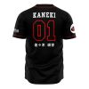 Anteiku Kaneki Tokyo Ghoul AOP Baseball Jersey AOP Baseball Jersey BACK Mockup - Tokyo Ghoul Merch