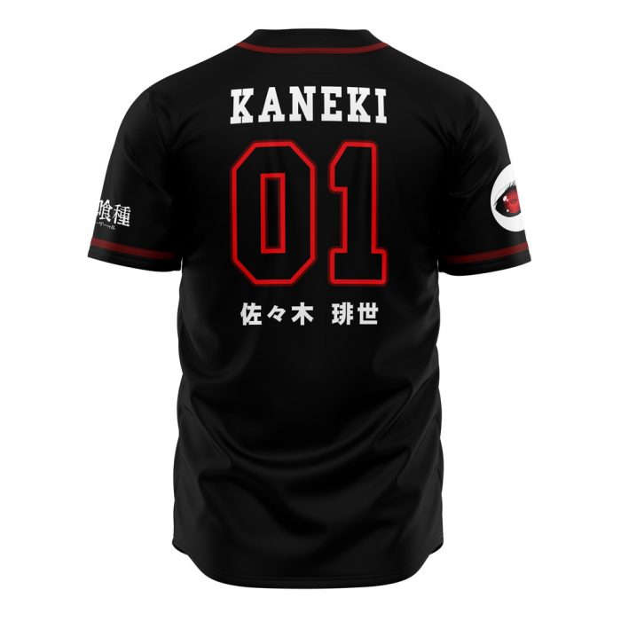 Anteiku Kaneki Tokyo Ghoul AOP Baseball Jersey AOP Baseball Jersey BACK Mockup - Tokyo Ghoul Merch