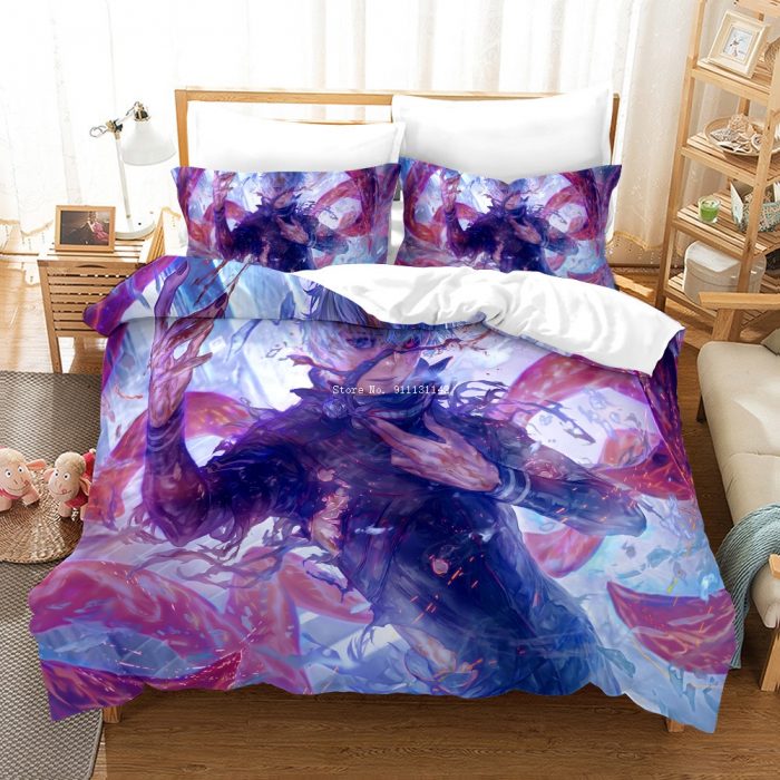 Horror Anime Tokyo Ghoul Print Bedding Set Adult Children Cartoon Duvet Cover Pillowcase Double Queen Large 8 - Tokyo Ghoul Merch