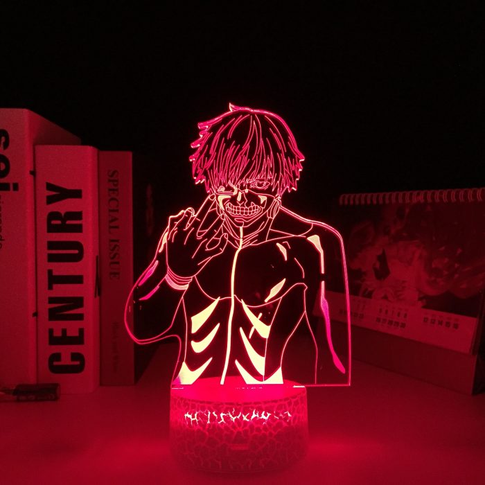 Ken Kaneki Tokyo Ghoul Anime 3D White Base LED Light for Home Decoration Nightlight Cool Child - Tokyo Ghoul Merch