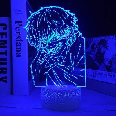 Manga Tokyo Ghoul Ken Kaneki Figure LED Night Light for Bedroom Decor Lamp Anime Birthday Gift 1 - Tokyo Ghoul Merch