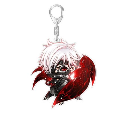 New Tokyo Ghoul Keychain Anime Peripheral Double Sided HD Transparent Acrylic Pendant Backpack Pendant Character Fan 5 - Tokyo Ghoul Merch