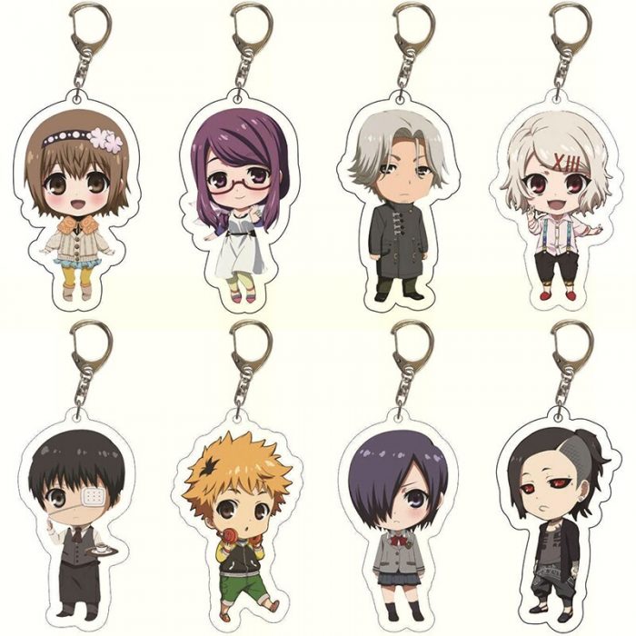 New Tokyo Ghoul Keychain Anime Peripheral Double Sided HD Transparent Acrylic Pendant Backpack Pendant Character Fan - Tokyo Ghoul Merch