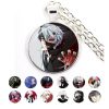 Popular Anime Tokyo Ghoul Necklace Ken Kaneki Mask Figure Glass Cabochon Pendant Necklace Cosplay Women Men - Tokyo Ghoul Merch