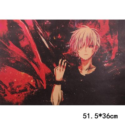 TIE LER Classic Animation Tokyo Ghoul Poster Vintage Retro Kraft Paper Wall Sticker 51 5X36cm 5 - Tokyo Ghoul Merch