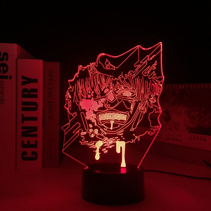 Tokyo Ghoul Anime Figure Ken Kaneki 3D Lamp for Cool Birthday Gift Bedroom Decor Nightlight Tokyo 3 - Tokyo Ghoul Merch