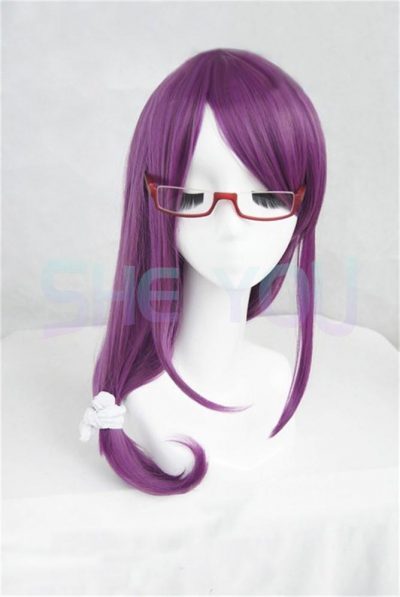 Tokyo Ghoul Guru Rize Kamishiro Long Wavy Purple Heat Resistant Synthetic Hair Cosplay Wig Wig Cap 1 - Tokyo Ghoul Merch