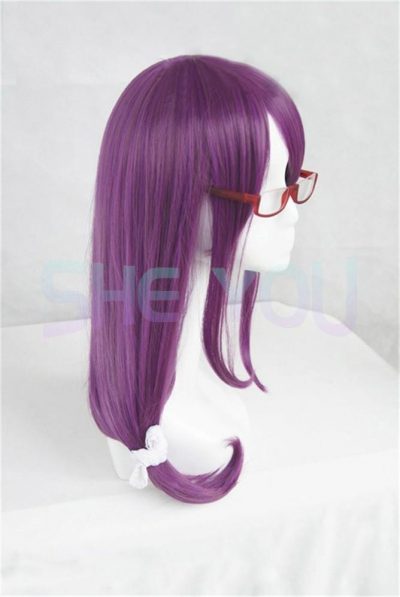 Tokyo Ghoul Guru Rize Kamishiro Long Wavy Purple Heat Resistant Synthetic Hair Cosplay Wig Wig Cap 2 - Tokyo Ghoul Merch