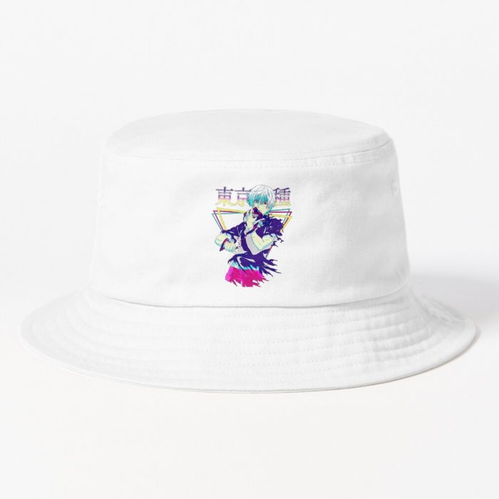 Kaneki Ken Art Retro Bucket Hat Official Cow Anime Merch