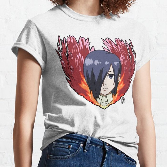 Touka Kirishima Heart Tattoo T-Shirt Official Cow Anime Merch