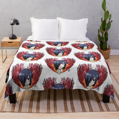 Touka Kirishima Heart Tattoo Throw Blanket Official Cow Anime Merch