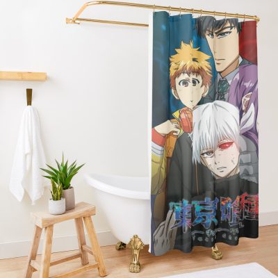 Tokyo Shower Curtain Official Cow Anime Merch