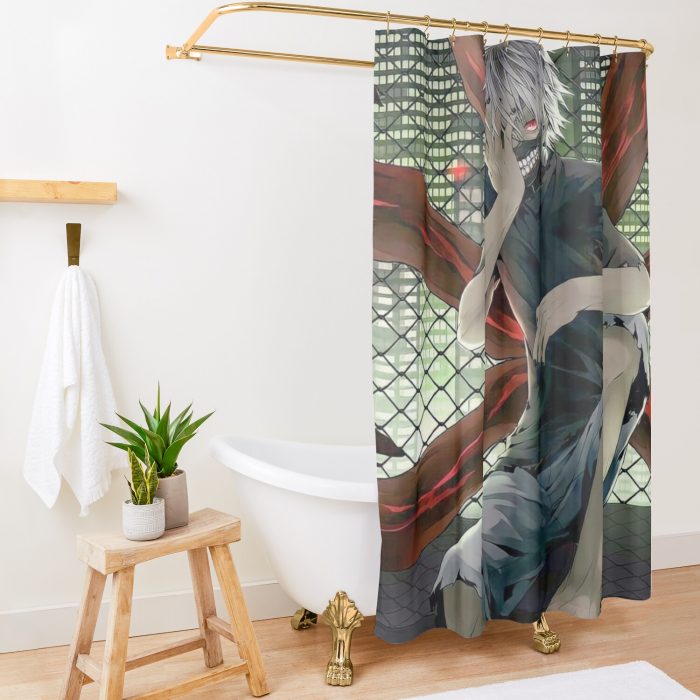 Ken Kaneki Shower Curtain Official Cow Anime Merch