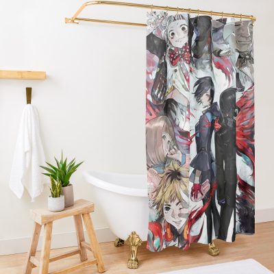 People Around Shower Curtain Official Cow Anime Merch
