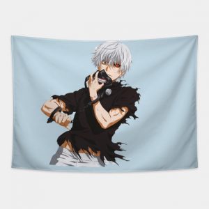 Tokyo Ghoul Ken Anime Light Blue Tapestry