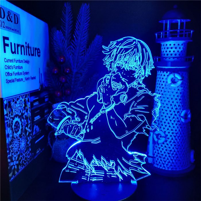Tokyo Ghoul 3D Lamp Anime Kaneki Ken Juuzou Led Night Light for Kids Bedroom Decoration Nightlight 1 - Tokyo Ghoul Merch