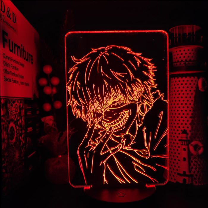 Tokyo Ghoul 3D Lamp Anime Kaneki Ken Juuzou Led Night Light for Kids Bedroom Decoration Nightlight 12 - Tokyo Ghoul Merch