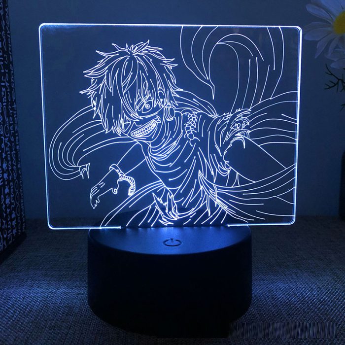Tokyo Ghoul Kaneki Ken 3d Led Lamp for Bedroom Night Lights Anime Mange Figure Avatar Room 1 - Tokyo Ghoul Merch