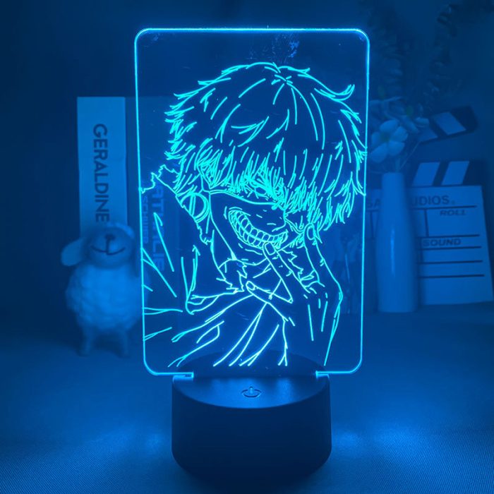 Tokyo Ghoul Kaneki Ken 3d Led Lamp for Bedroom Night Lights Anime Mange Figure Avatar Room 5 - Tokyo Ghoul Merch