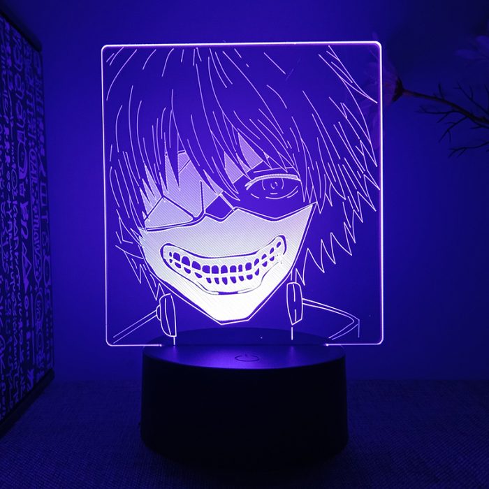 Tokyo Ghoul Kaneki Ken 3d Led Lamp for Bedroom Night Lights Anime Mange Figure Avatar Room 9 - Tokyo Ghoul Merch